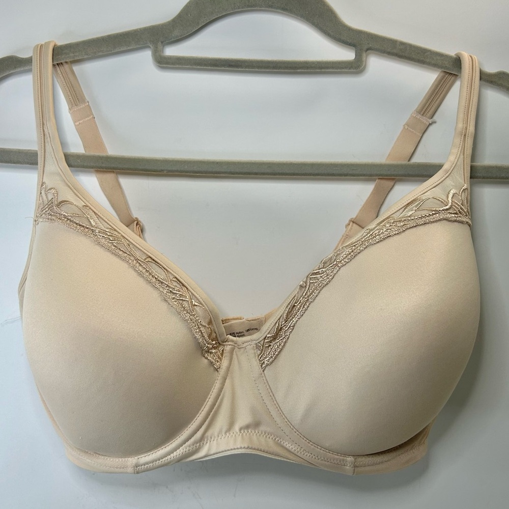 SOMA Breathe Beautifully Full Coverage Cream Adjustable Strap Bra 34DDD